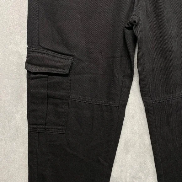SHEIN Black Cargo Pants High Waisted Utility Pockets Casual Style XS 2 - Picture 3 of 14